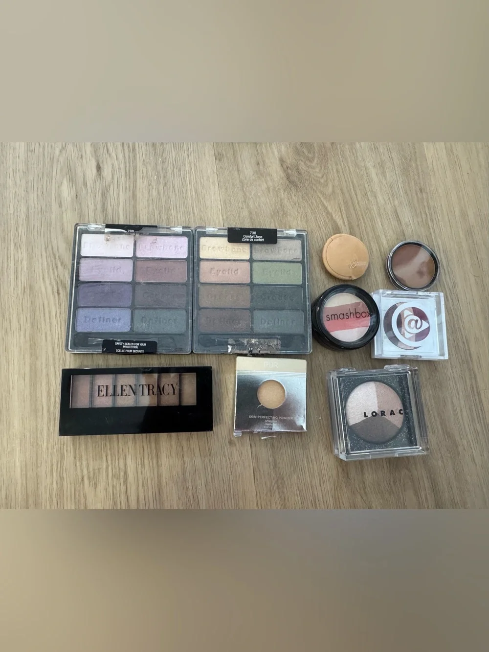 Unused Makeup & Eyeshadow Bundle – Wet n Wild, LORAC, Smashbox, PUR, Ellen Tracy